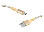 PS USB - microUSB kaabel 2m kuldne.