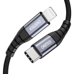 USB-C - Lightning kaabel iPhone MFi 480Mb/s 3A 2m, must