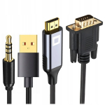 CO2 VGA - HDMI KAABLI MUUNDUR AUDIO ADAPTER FULL HD 60HZ 2M