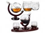 VISKIKARAHVIN GLOBE SHIP PREMIUM STAND +2 KLAASID TASUTA, VISKIO KARAFA GLOBE SHIP PREMIUM STAND +2 STIKLINĖS NEMOKAMAI