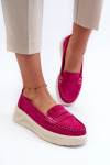 Seemisnahast naiste mokassiinid Fuksia Filidia 32032-21