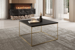 Kohvilaud Furniture Roni, must/kuldne