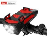 Jalgratta tuli | telefonihoidik | toitepank | helisignaal | 4 in 1 | 75-250 lm | 1.5wx3 | 2000mAh | 3.5-8.5h | 5.5-8.5 cm | 130dB