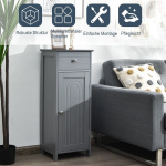 Costway vannitoakapp vannitoakapp 1 suure sahtli ja 2 reguleeritava riiuliga hall