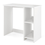 Costway v&auml;ike kirjutuslaud 2 sektsiooniga Arvutilaud Kontorilaud Arvutilaud 80 x 40 x 74 cm Valge