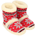 Punased pahkluu sussid, Norra muster, koostis: 100% meriinovill, suurused 41-46