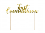 Tikukaunistus First Communion Gold 21 cm