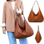 Suure mahutavusega pruun nahast kott