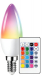 LED-pirn 6W C37 E14 3000k RGB koos puldiga BESK