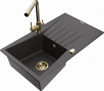 Graniidist k&ouml;&ouml;givalamu Mexen Cesar segisti ja sifooniga, black granite/gold
