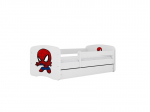 Lastevoodi ilma madratsita/sahtlita Kocot Kids BabyDreams White spiderman, valge/punane