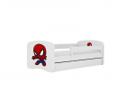 Lastevoodi madratsiga Kocot Kids BabyDreams White spiderman, valge/punane