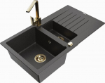 Graniidist k&ouml;&ouml;givalamu Mexen Matias segisti ja sifooniga, Black granite/Gold