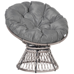 Outsunny papasan tugitool, hall B87 x S97 x K86 cm