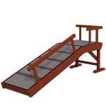 PawHut koeraramp lemmikloomade kaldtee eemaldatava rambiga, libisemisvastane saaparamp, koerat&otilde;stuk kuni 30 kg, 125 x 40 x 56 cm, hall | Aosom, Ruda