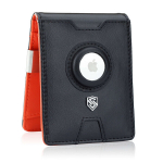 Meeste nahast rahakott Stevens Airtag BLK/ORA