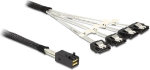 Mini SAS 36pin (SFF-8643) isane &ndash; 4xSATA 7-pin emane kaabel, 50 cm, arvutikaabel, valge, kuni 6 Gb/s andmeedastuskiirus, 3-aastane garantii