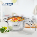 Roostevaba terase pott klaasist kaanega 3,6 L 20x11,5 cm HR-MSF-036, COOKING BY HEINNER