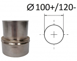 Adapter, D 100+/120- mm