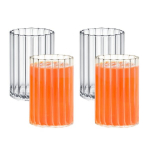 Klaas mahla, vee, limonaadi jaoks 200 ml 4 tk