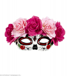 Dia de los muertos mask roosa-punase roosiga