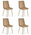 4 tooli komplekt Leobert Libra, pruun
