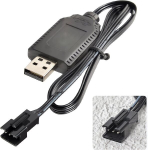 YUNIQUE GREEN-CLEAN-POWER USB-laadija LiPo 7,4V 2S akudele | SM-3P pistik | Turvaline ja universaalne laadimine | Kerge ja kaasaskantav | &Uuml;hildub RC-autode/droonide/paatidega, must