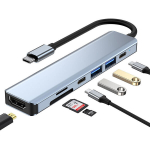 Splitter Hub 7in1 adapter USB-C / HDMI / Microsd / 4K UHD