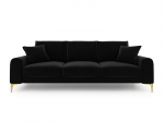 Neljakohaline diivan Mazzini Sofas Madara, must/kuldne v&auml;rv