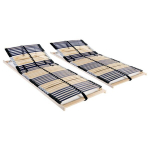 vidaXL voodi alusp&otilde;hjad, 2 tk, 42 liistu, 7 piirkonda, 80 x 200 cm, Ruda