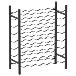 vidaXL metallist veiniriiul 48 pudelile, must metall