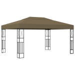 vidaXL varjualune 3 x 4 m pruunikashall, kangas