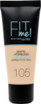 Vedel jumestuskreem Maybelline New York Fit Me! Matte & Poreless, 105 Natural Ivory, 30 ml