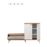 Esikukomplekt Kalune Design Evva, valge/pruun