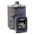 Saunaahi Stoveman 16 LS - l&auml;bi seina k&ouml;etav klaasist uks