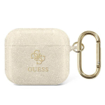Originaal &uuml;mbris GUESS GUA3UCG4GD Apple Airpods 3 jaoks / kuldne l&auml;bipaistev + l&auml;ikiv