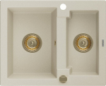 Graniidist k&ouml;&ouml;givalamu Mexen Carlos koos sifooniga, Beige+Gold, 582 x 475 mm