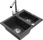 Graniidist k&ouml;&ouml;givalamu Mexen Carlos koos segisti ja sifooniga, Black granite+Chrome