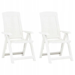 Plastikust aiatoolid, valged, 60x61x109 cm