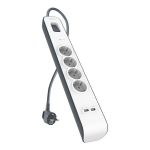 Belkin Surge Prot. Strip 4outlet 2xUSB-A, 2m Cabel BSV401vf2M-V2