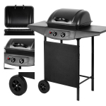 Gregman Roast 90 gaasigrill - 2 p&otilde;letit, 5 kW v&otilde;imsus, 46x34 cm k&uuml;psetuspind, must
