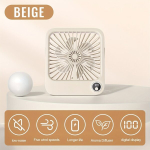 Ventilaator USB, laetav, Smėlio spalva