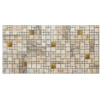 Walldone 3D PVC seinapaneel marmorimosaiik kuldsega - luksusliku kivimustriga paneelid (480 x 955 mm), 5 tk komplekt