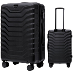 WINGS Keskmine Ratastega Kohvri Komplekt - Vastupidav ABS, Koodlukk, Registreeritav Pagas, Klassikaline Must Disain