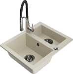 Graniidist k&ouml;&ouml;givalamu Mexen Carlos koos segisti ja sifooniga, Beige+Black/Chrome