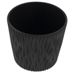 Stiilne elegantne must antratsiit mustriga pott 3l koos t&auml;itekaanega