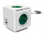 Cubenest Powercube Extended Usb A+c Pd 20 W pikendusjuhe 1,5 m roheline