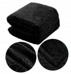 Paks, hubane pleed Zoe, voodikate diivanile 160x200 cm, must, palju v&auml;rve