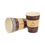 Paberpokaalid kuumade jookide jaoks kohvi tee ilma SUP-ita 180 ml 50 tk., Popieriniai puodeliai kar&scaron;tiems gėrimams kavai arbatai be SUP 180 ml 50 vnt.