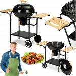 Aia grill kaanega, suletav, sf&auml;&auml;riline, puidust riiulitega, xl